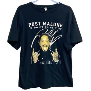 Post Malone Twelve Carat Tour‎ Graphic T-Shirt Black – Size Large
